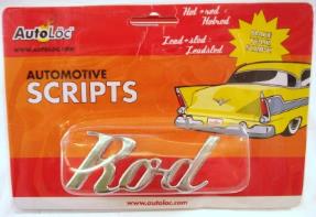 ROD Chrome Script Automotive Lettering Emblem