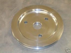 Small Block Chevy Polished Aluminum 1-Groove Crankshaft Pulley SWP