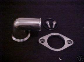 Polished Aluminum Big / Small Block Chevy Water Neck 90*