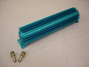 12" Finned Blue Anodized Transmission Oil Cooler Trans 
