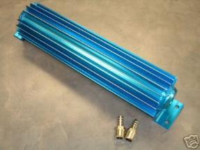 12" Blue Aluminum Transmission Cooler Street Rod