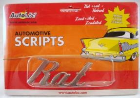 RAT Chrome Script Automotive Lettering Emblem