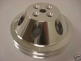 SBC Chevy Aluminum Water Pump Pulley 2-Groove SWP