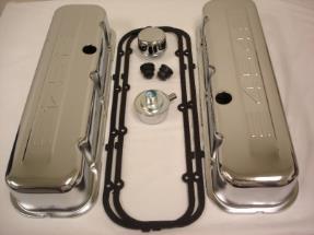 Big Block Chevy 454 Logo Tall Valve Covers Breather PCV